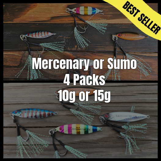 Micro Slow Pitch Jig 4-Pack for Salt Freshwater Submission