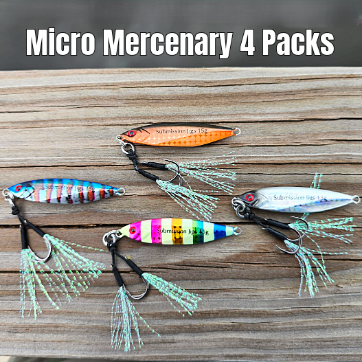 Submission Jigs Micro Mercenary 4 Packs | Slow Pitch Jigs