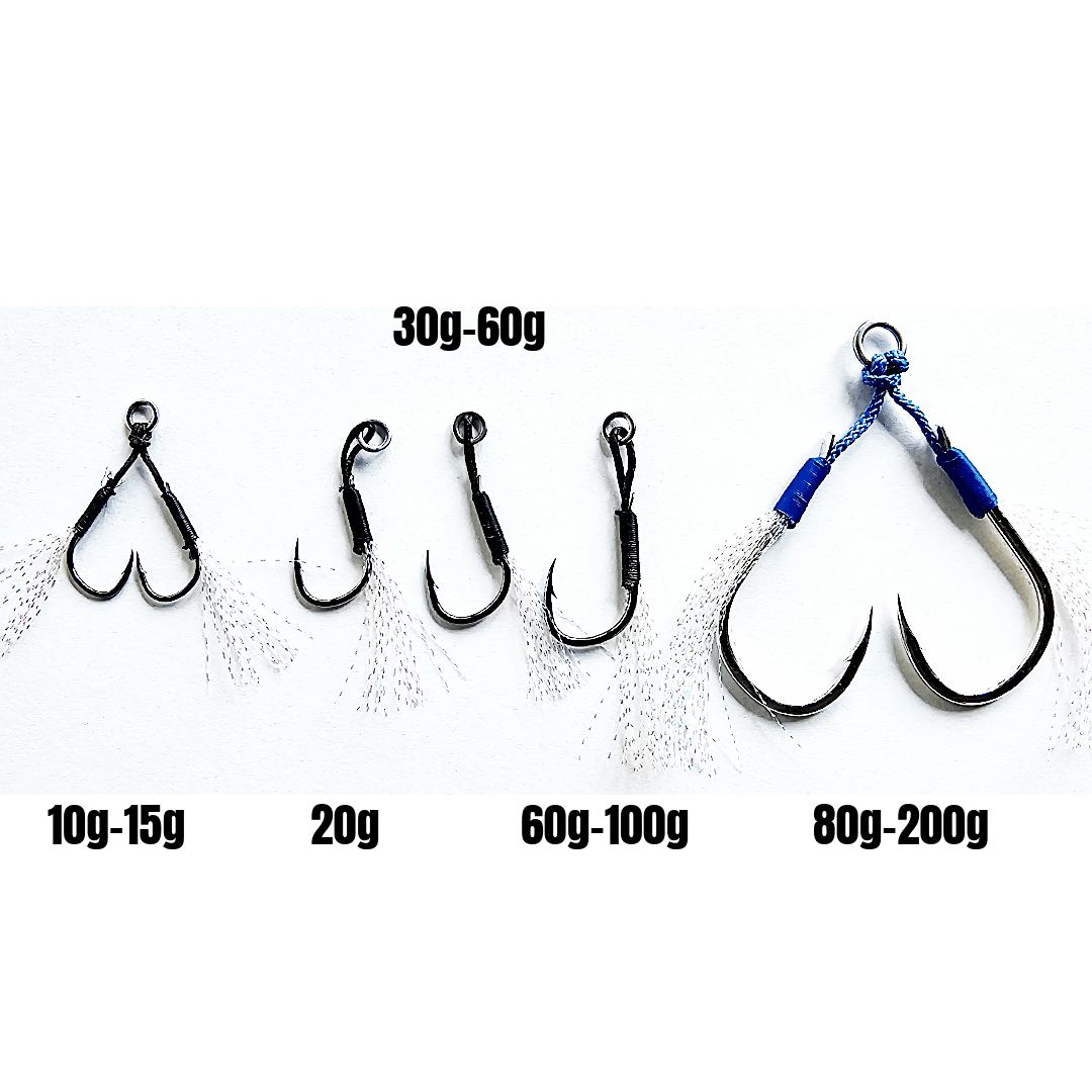 best size hooks for surf fishing Submission Assist Hooks – BKK Saltwater Slow Pitch Jigging Hooks - Heavyweight 60g
