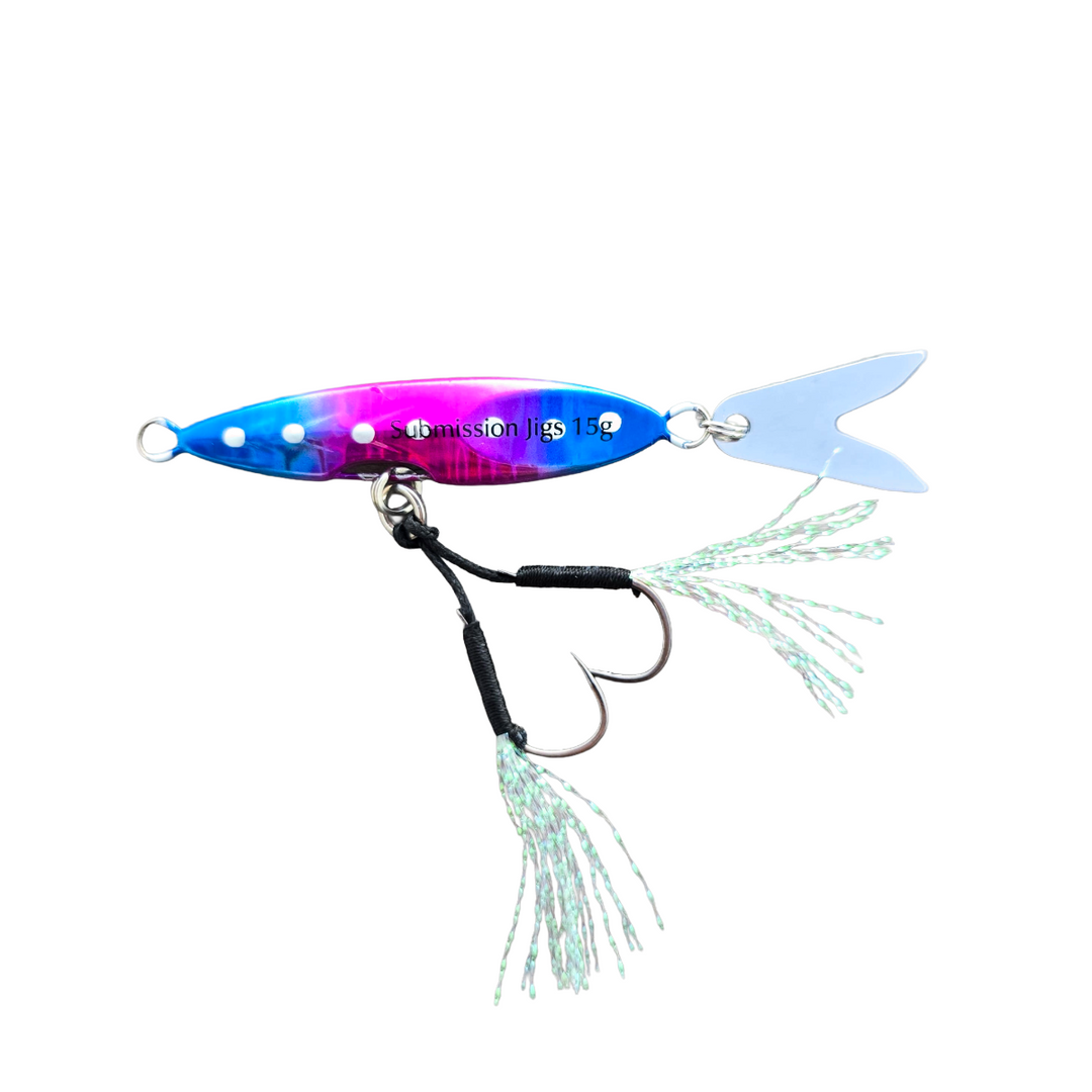 death spiral fishing lure Death Blade Micro Casting Jig 15g – Slow Pitch Blade Jig