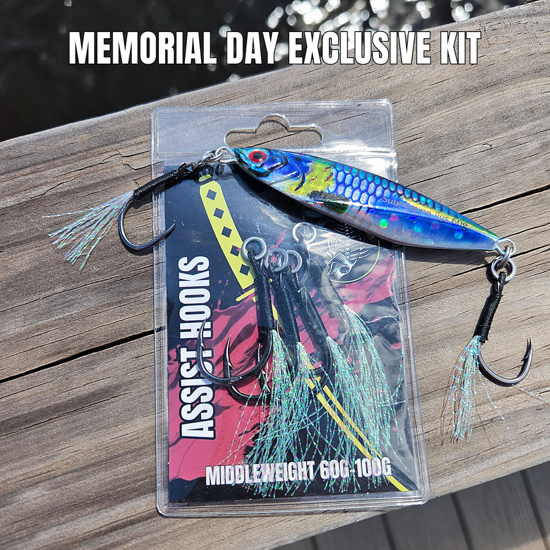 Memorial Day Exclusive Bundle — Mercenary 60g Live Bait + Submission Assist Hooks 60 - 100g