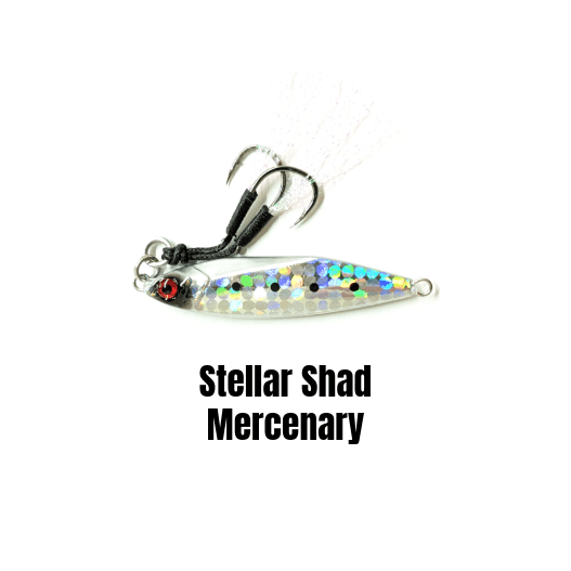 Stellar Shad Micro Mercenary slow pitch jig with premium BKK assist hooks – Submission Fishing Co.